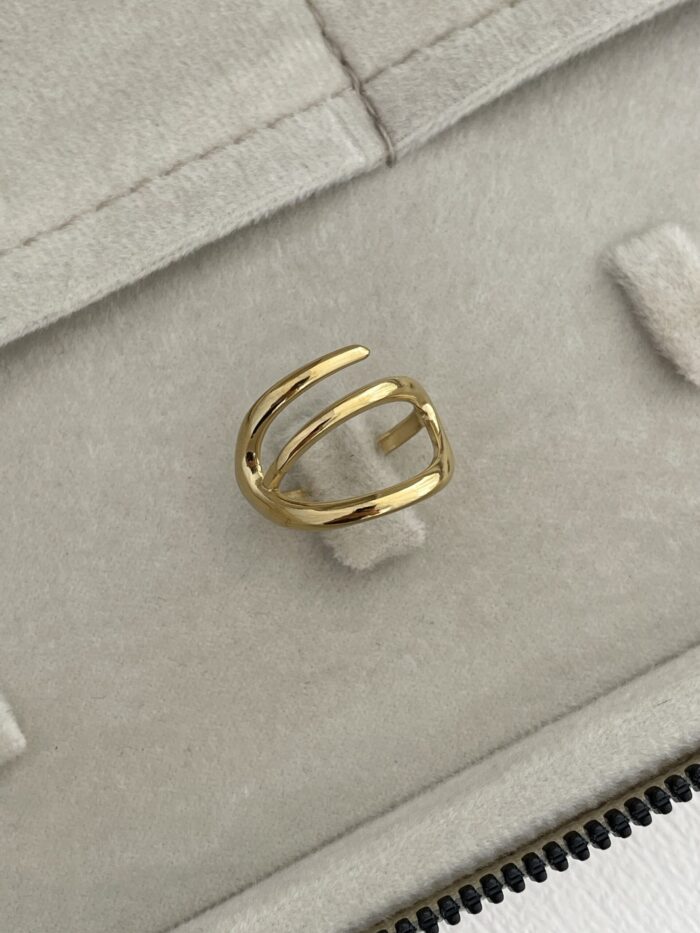 Özel Seri Pinterest Model Gold Ayarlanabilir Yüzük