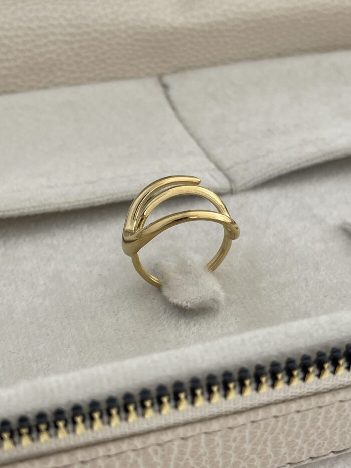 Özel Seri Pinterest Model Gold Ayarlanabilir Yüzük