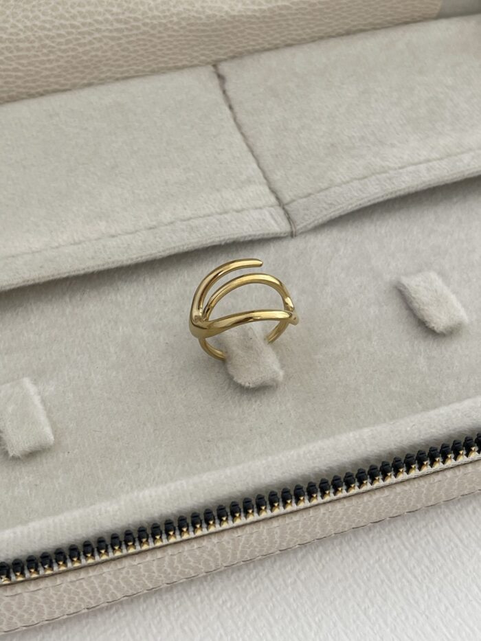 Özel Seri Pinterest Model Gold Ayarlanabilir Yüzük