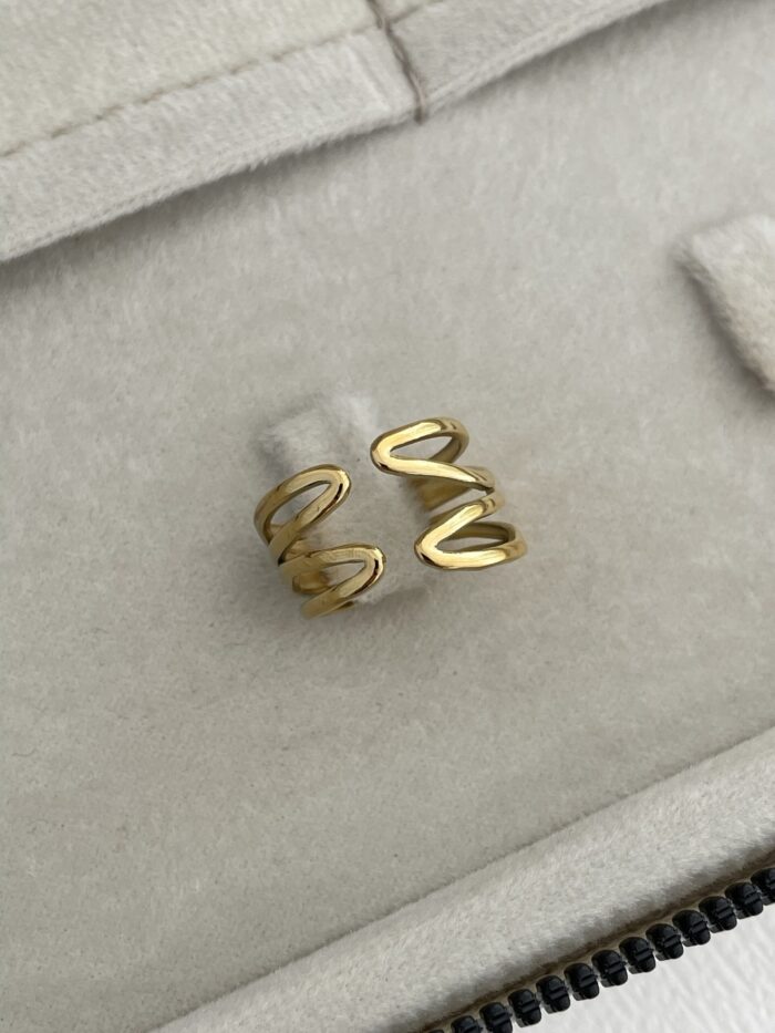 Özel Seri Pinterest Model Gold Ayarlanabilir Yüzük