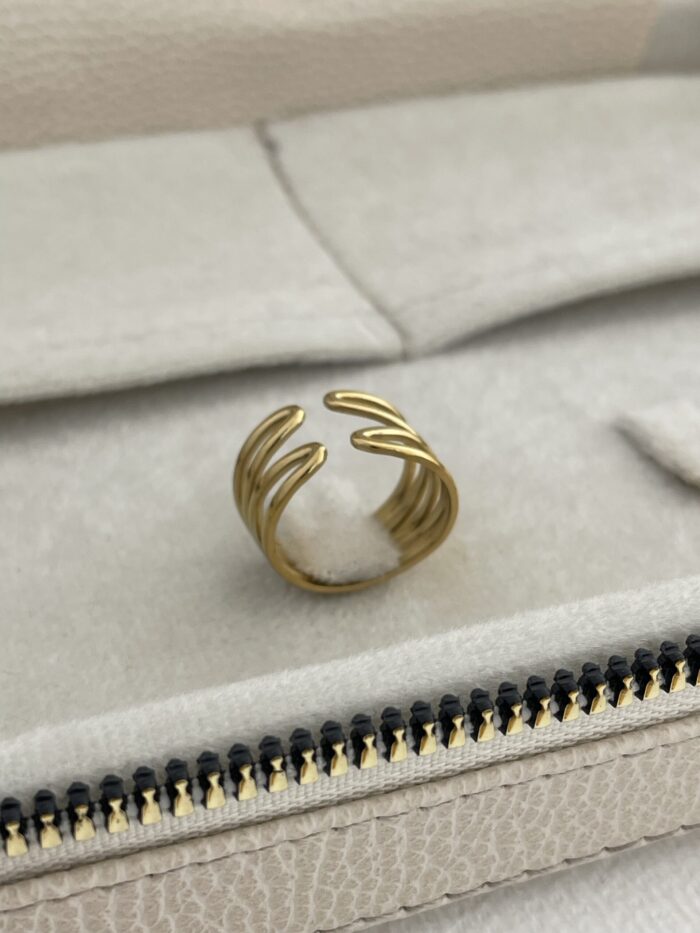 Özel Seri Pinterest Model Gold Ayarlanabilir Yüzük