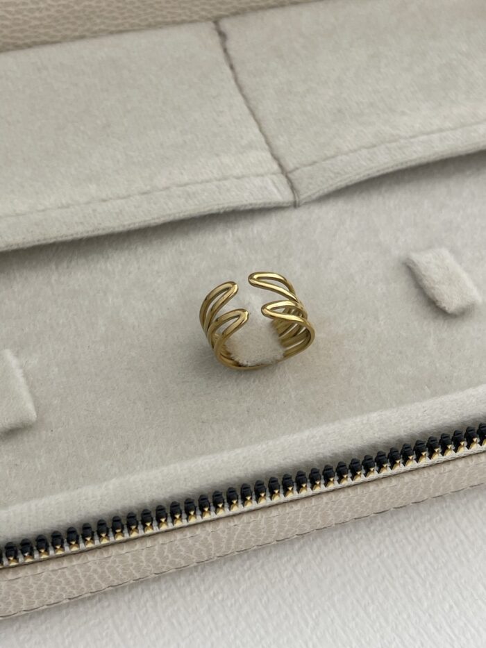 Özel Seri Pinterest Model Gold Ayarlanabilir Yüzük