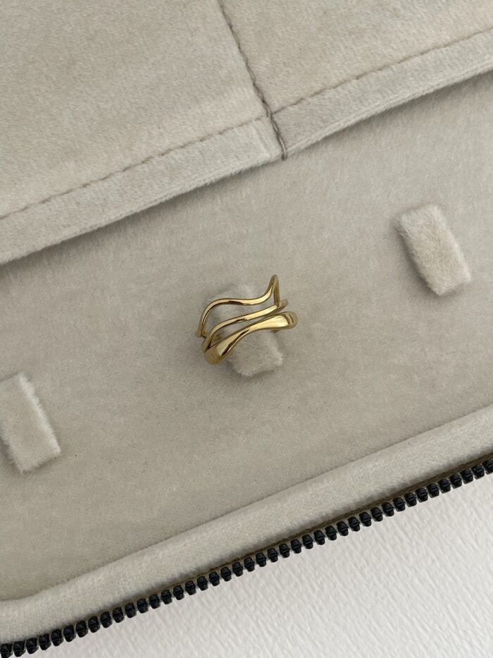 Özel Seri Pinterest Model Gold Ayarlanabilir Yüzük