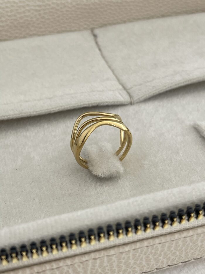 Özel Seri Pinterest Model Gold Ayarlanabilir Yüzük