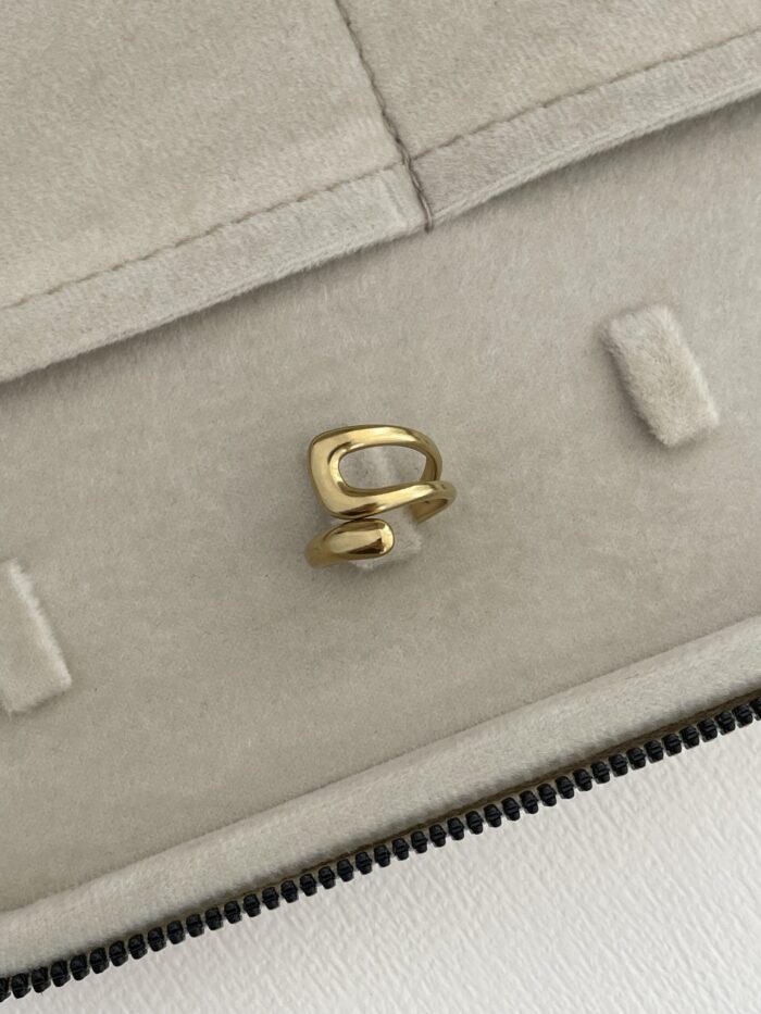 Özel Seri Pinterest Model Gold Ayarlanabilir Yüzük