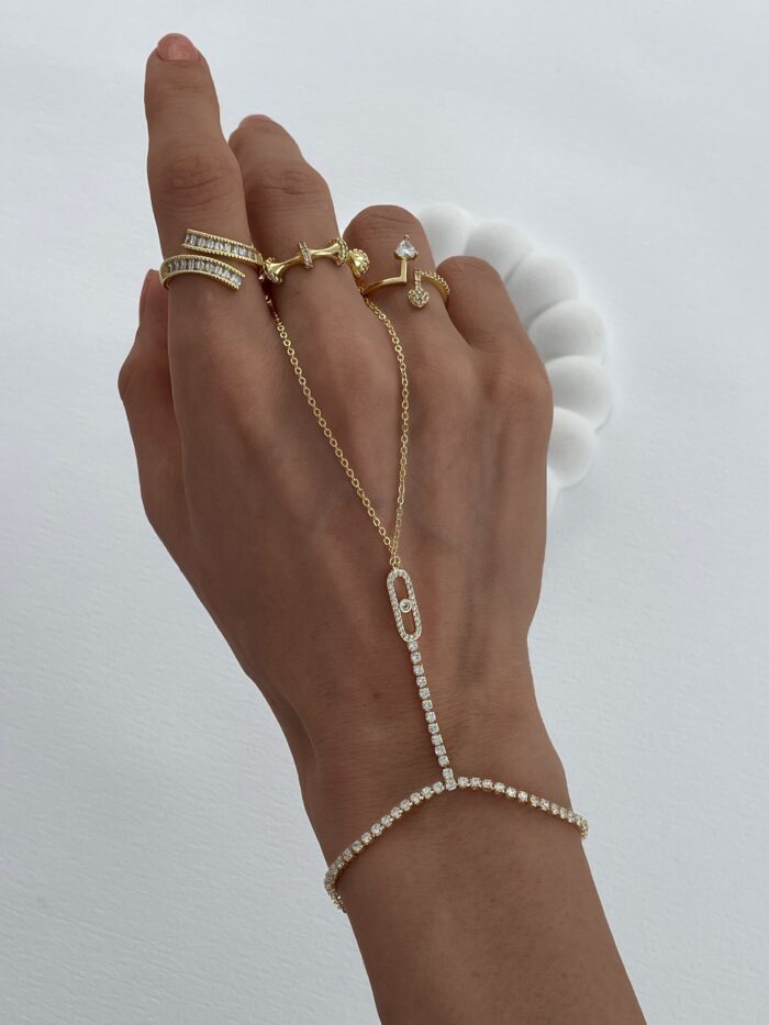 Özel Seri Zirkon Taşlı Oval Tasarım Marka Gold Şahmeran