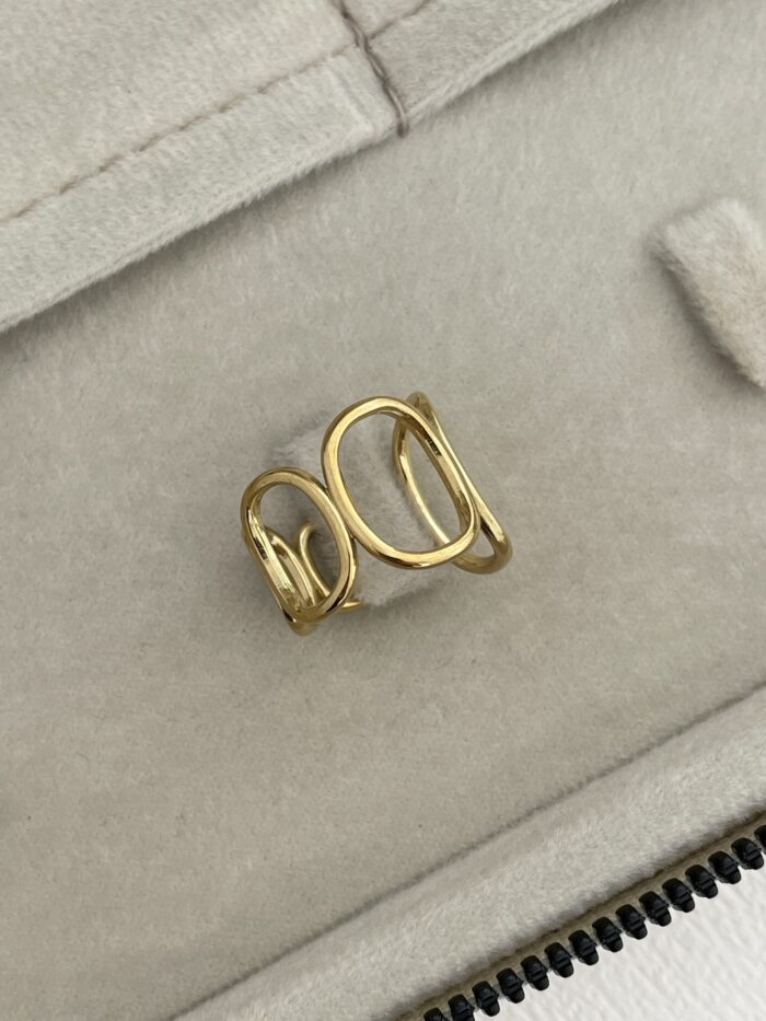 Özel Seri Pinterest Model Gold Ayarlanabilir Yüzük