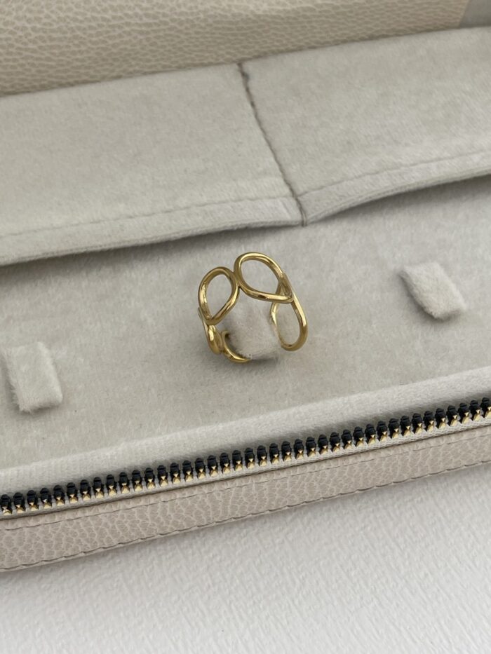 Özel Seri Pinterest Model Gold Ayarlanabilir Yüzük