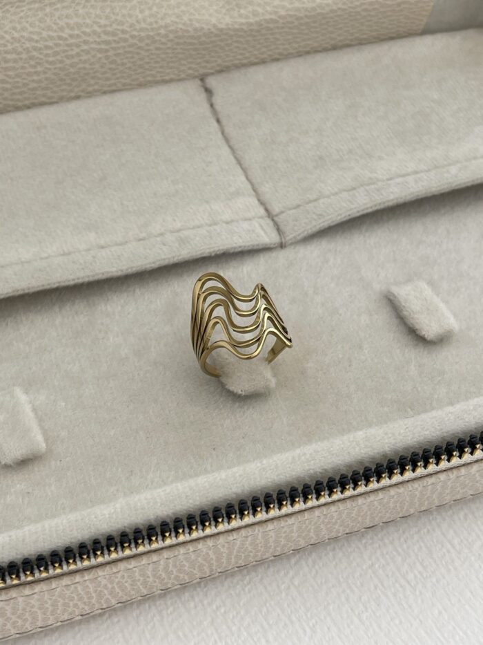 Özel Seri Pinterest Model Gold Ayarlanabilir Yüzük