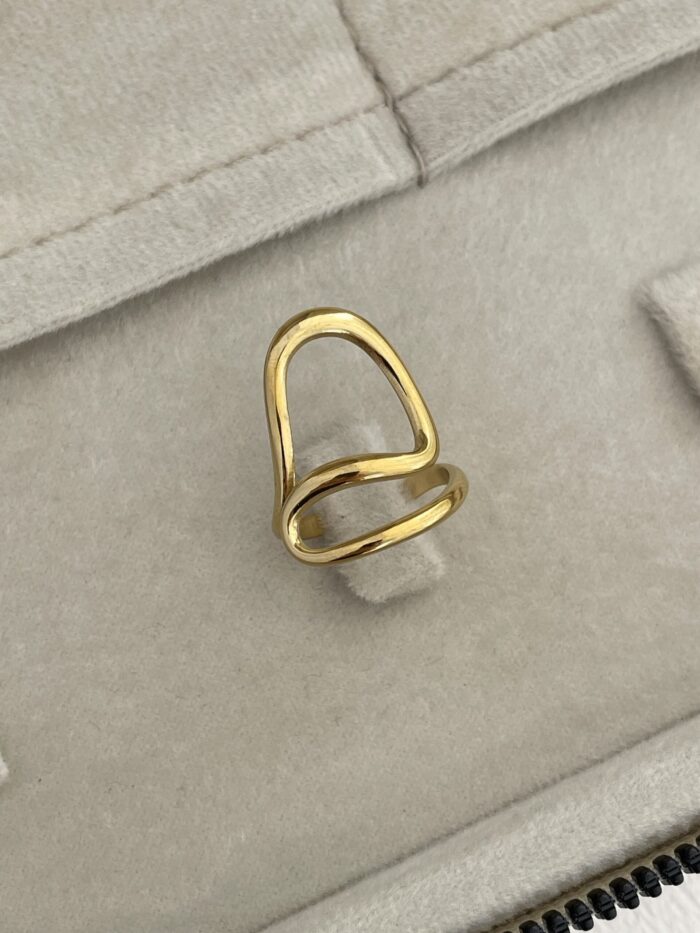Özel Seri Pinterest Model Gold Ayarlanabilir Yüzük