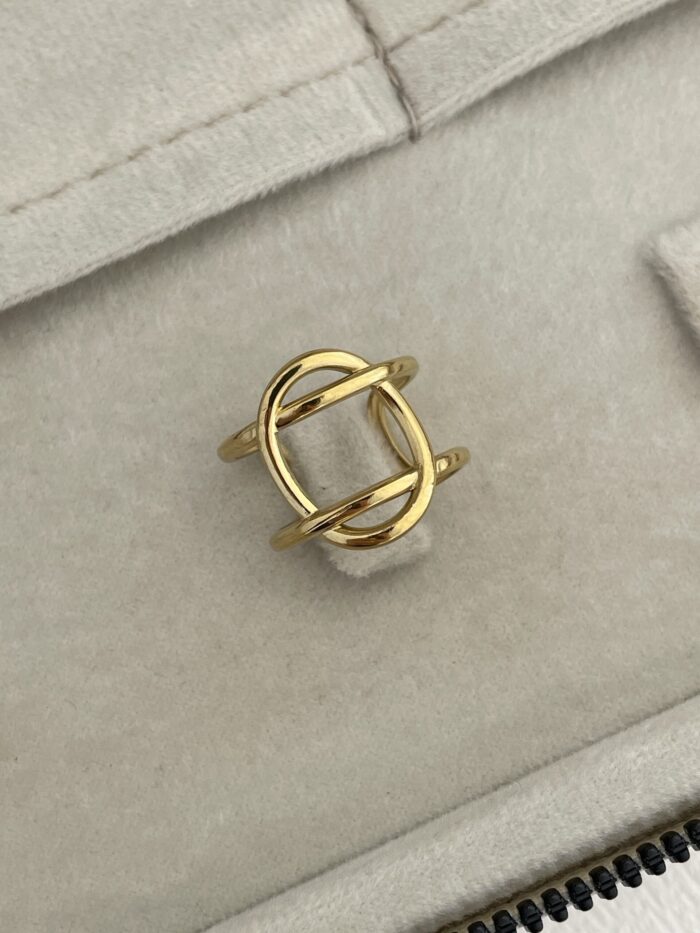 Özel Seri Pinterest Model Gold Ayarlanabilir Yüzük