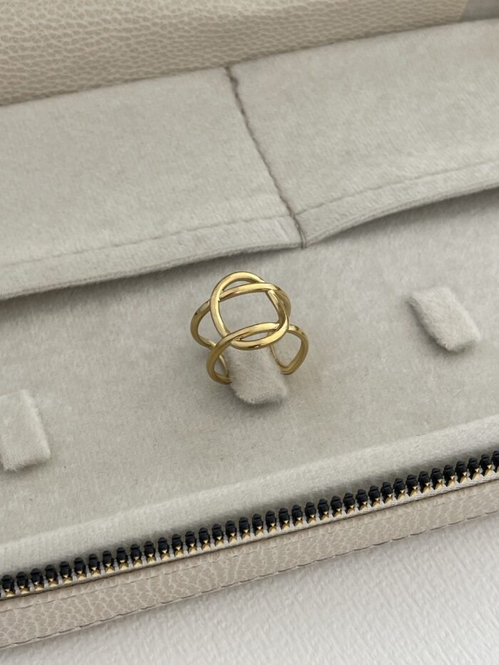 Özel Seri Pinterest Model Gold Ayarlanabilir Yüzük