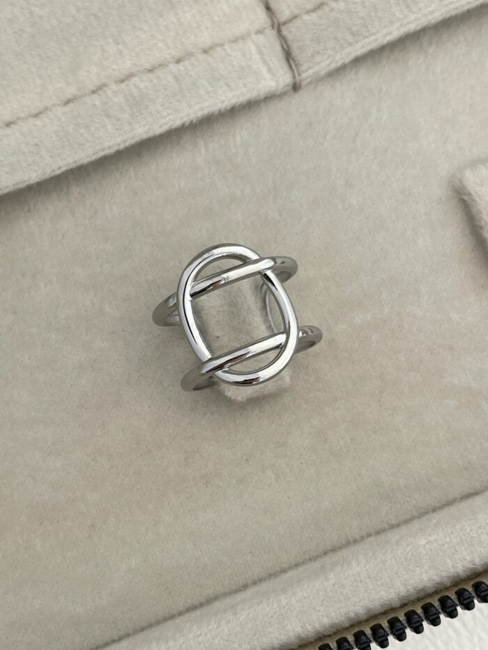 Özel Seri Pinterest Model Gümüş Ayarlanabilir Yüzük