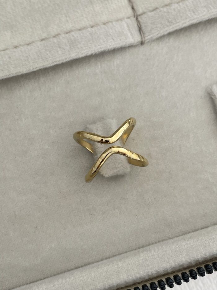 Özel Seri Pinterest Model Gold Ayarlanabilir Yüzük