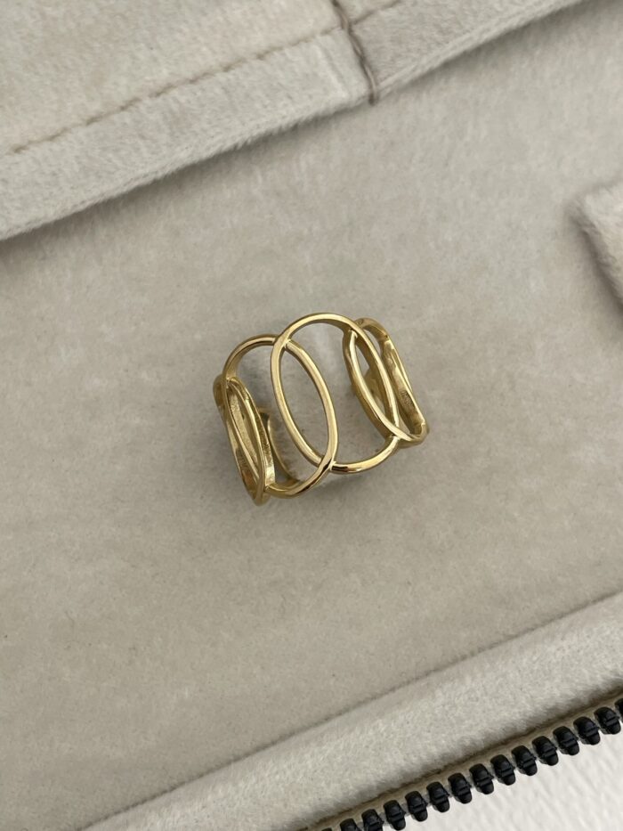 Özel Seri Pinterest Model Gold Ayarlanabilir Yüzük