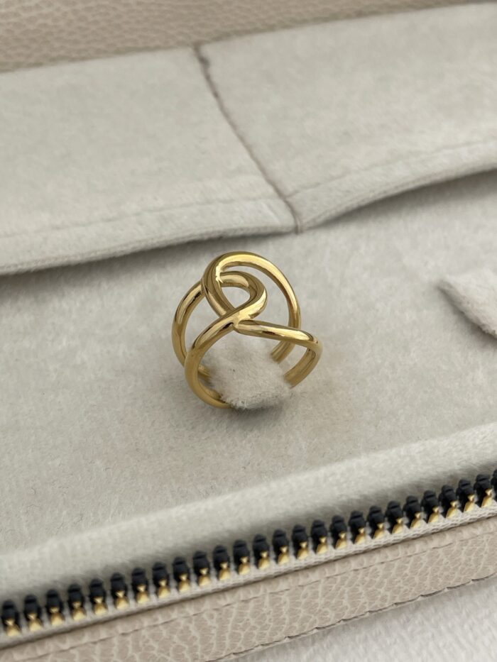 Özel Seri Pinterest Model Gold Ayarlanabilir Yüzük