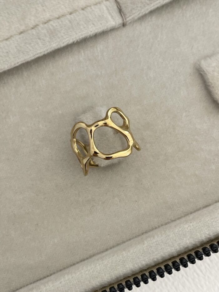 Özel Seri Pinterest Model Gold Ayarlanabilir Yüzük