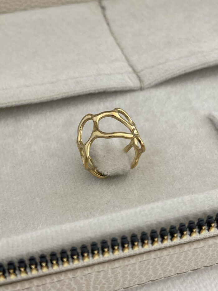 Özel Seri Pinterest Model Gold Ayarlanabilir Yüzük