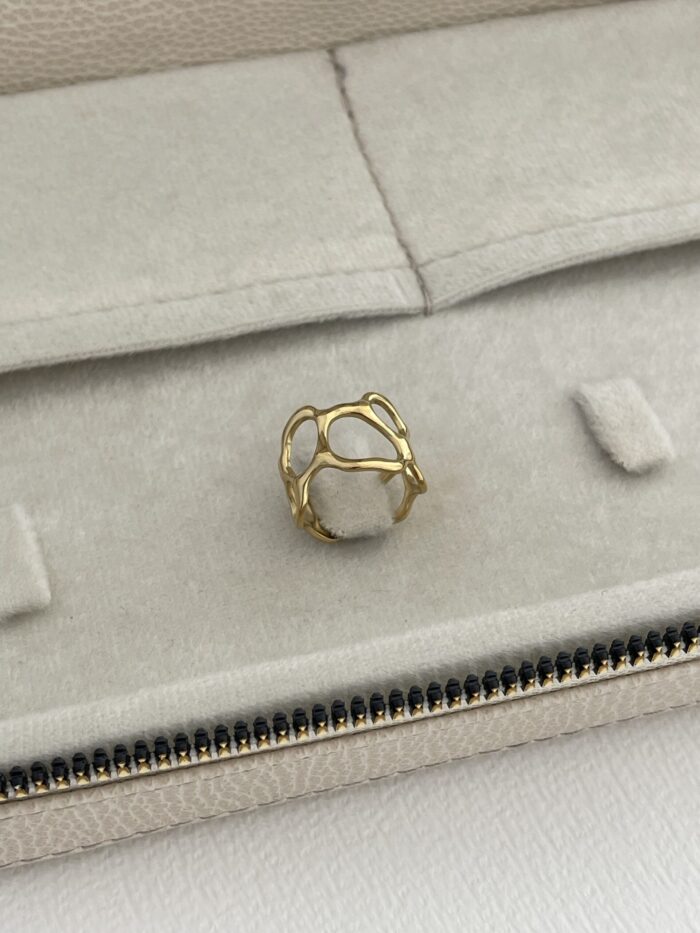 Özel Seri Pinterest Model Gold Ayarlanabilir Yüzük