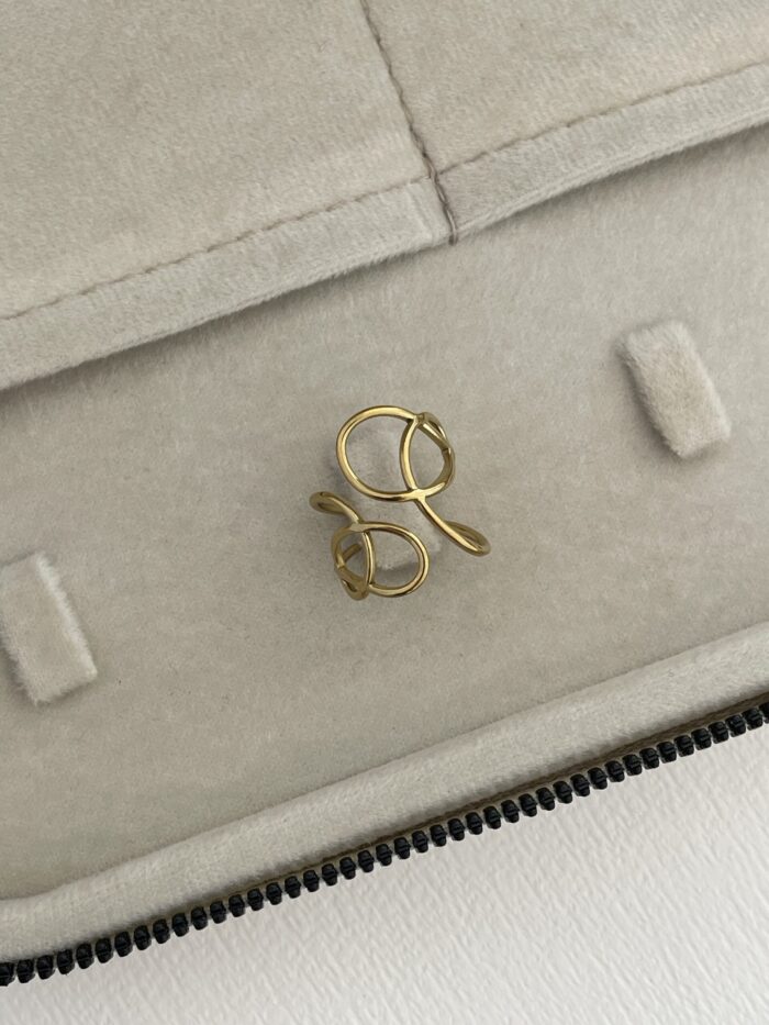 Özel Seri Pinterest Model Gold Ayarlanabilir Yüzük