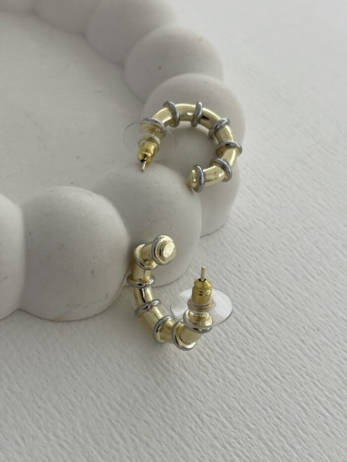 Özel Seri Marka Model Gold & Gümüş Halka Küpe