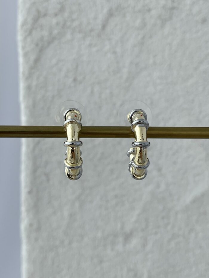 Özel Seri Marka Model Gold & Gümüş Halka Küpe