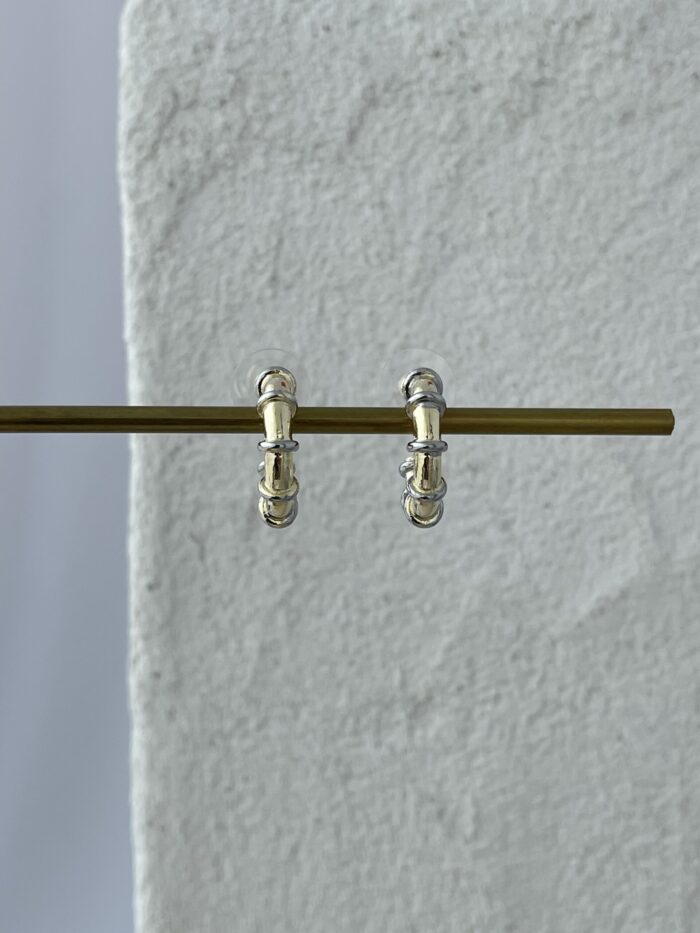Özel Seri Marka Model Gold & Gümüş Halka Küpe