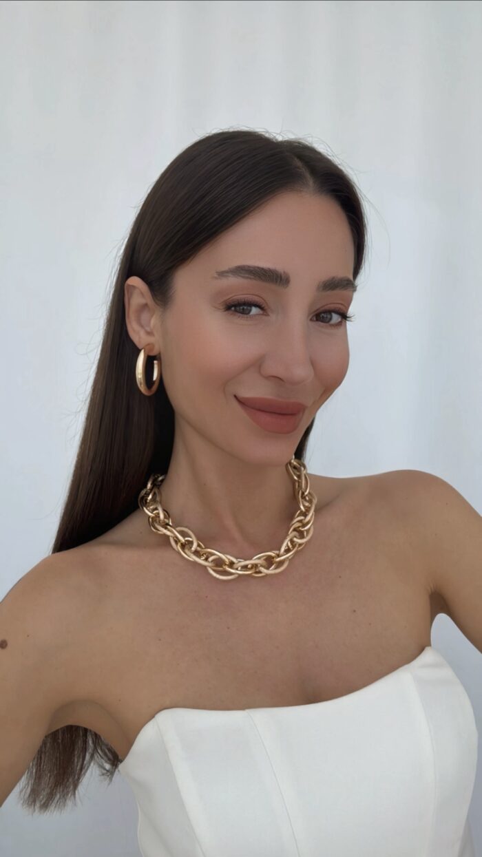 Özel Seri Kalın Halat Tasarım Gold Marka Model Kolye