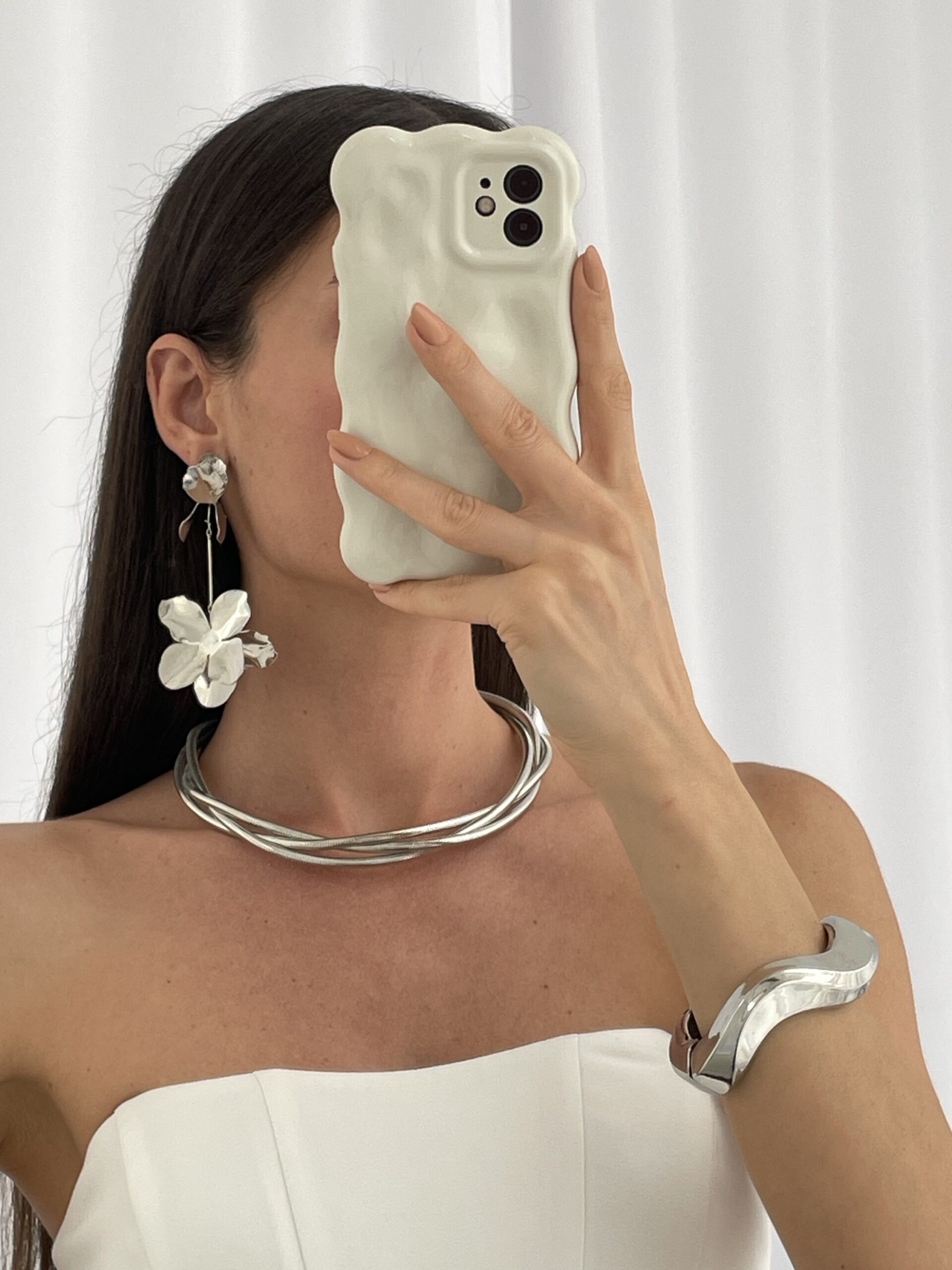 img_5969-5 Özel Seri Çiçek Motif Maksi Boy Gümüş Plaka Küpe