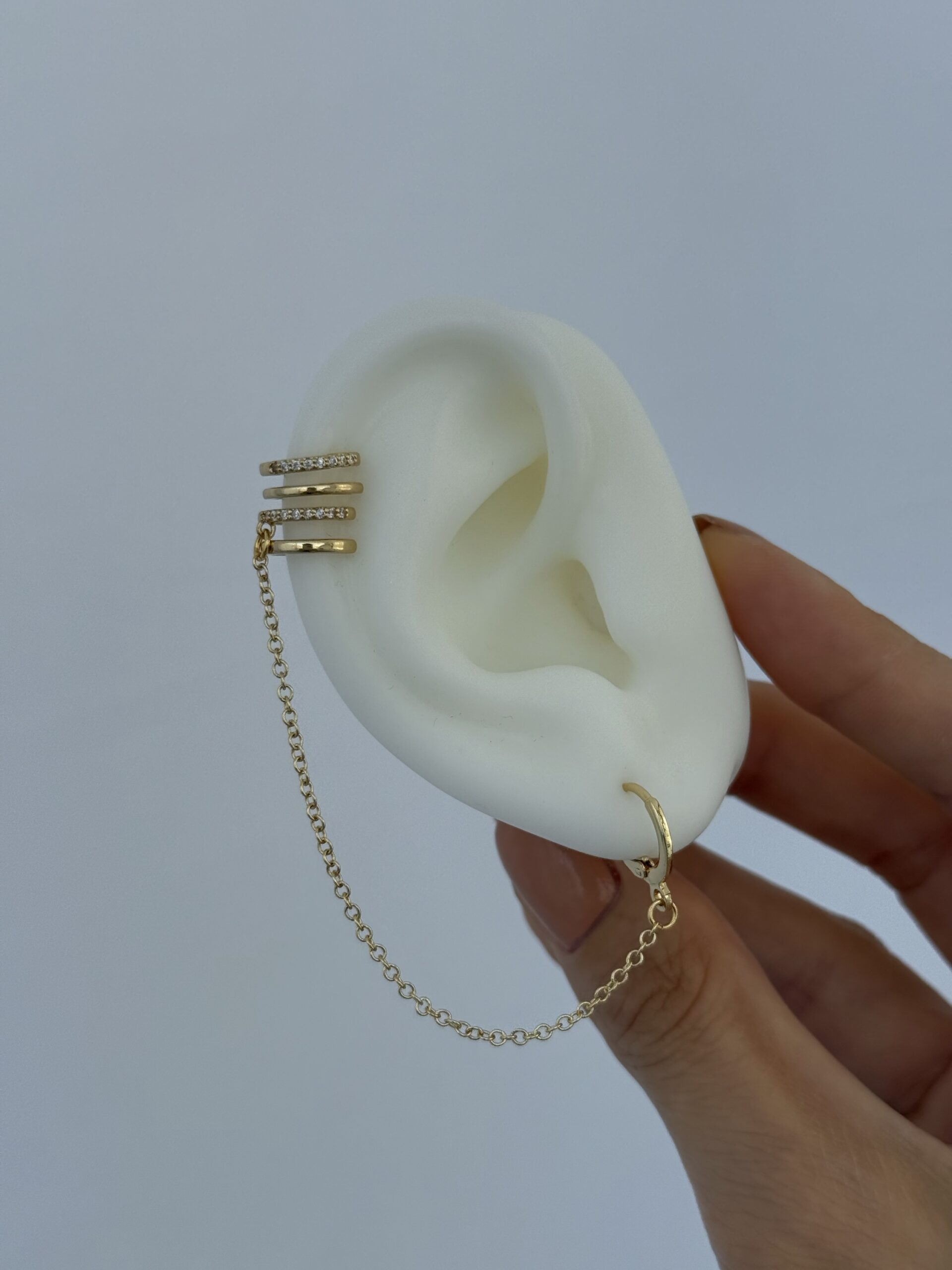 img_4211-3 Özel Seri Zirkon Taşlı Gold İkili Halka Earcuff