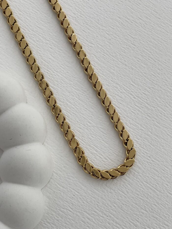 Çelik Arpa Tasarım Gold Kolye