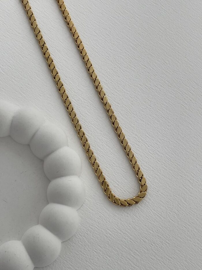 Çelik Arpa Tasarım Gold Kolye