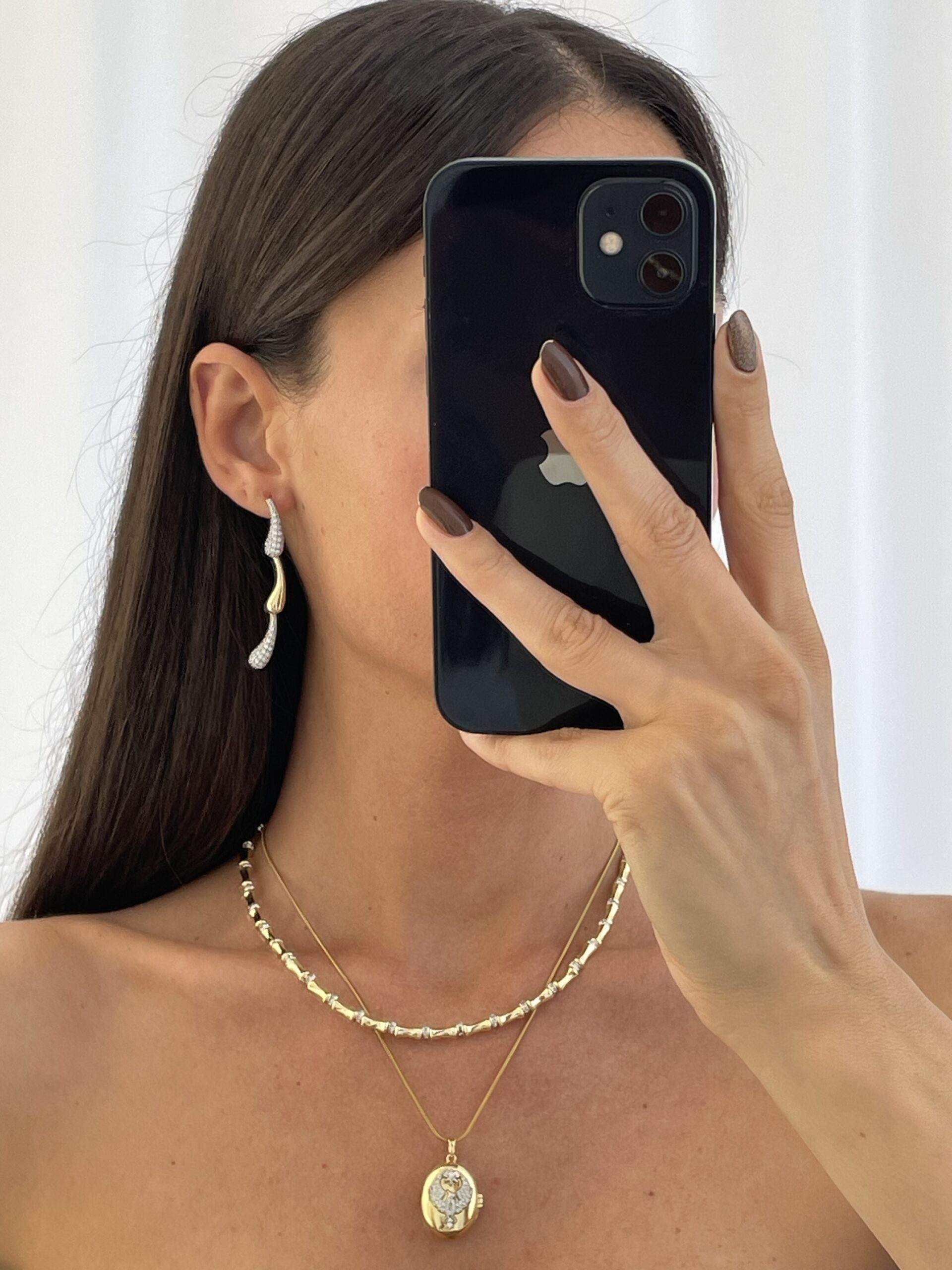 img_0283 Özel Seri Zirkon Taşlı Damla Tasarım Gold Küpe