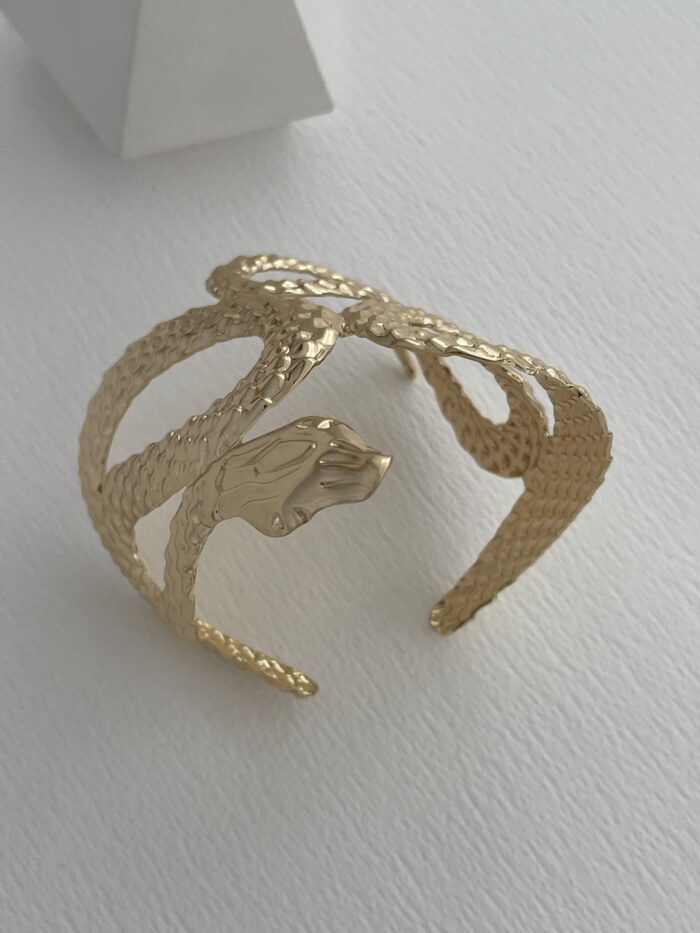 Özel Seri Yılan Tasarım Sıkıştırılabilir Gold Bileklik