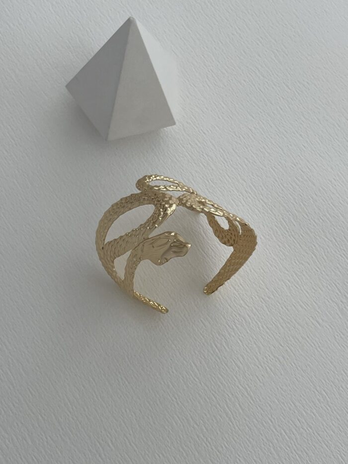 Özel Seri Yılan Tasarım Sıkıştırılabilir Gold Bileklik