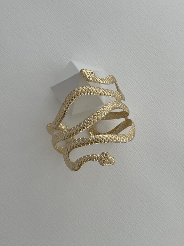 Özel Seri Yılan Tasarım Sıkıştırılabilir Gold Bileklik