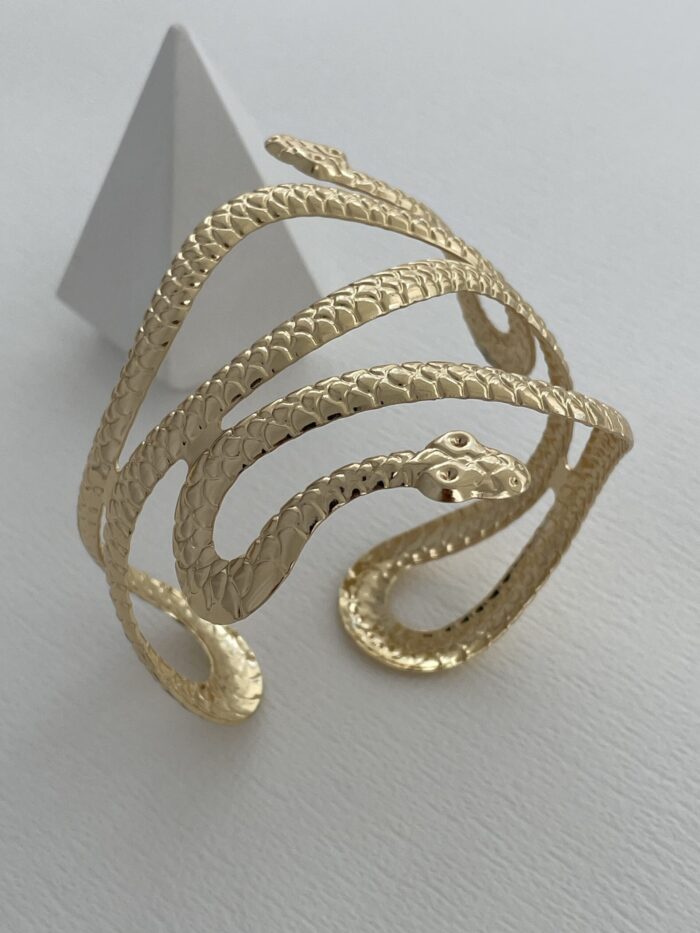 Özel Seri Yılan Tasarım Sıkıştırılabilir Gold Bileklik