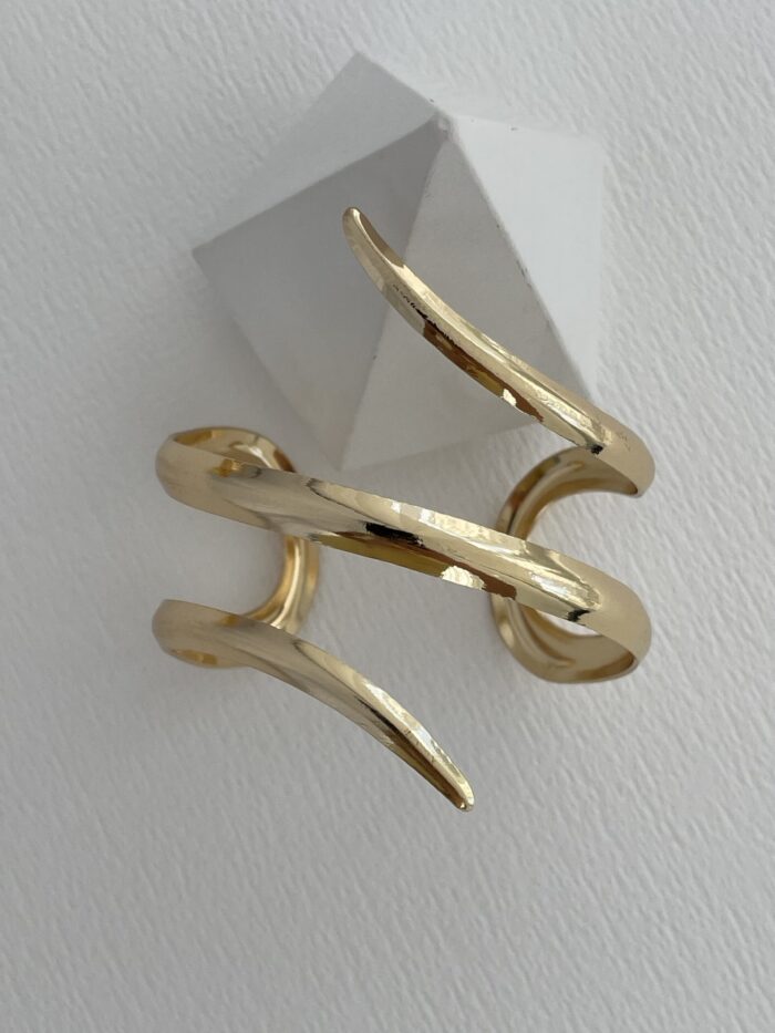 Özel Seri Kıvrım Tasarım Sıkıştırılabilir Gold Bileklik