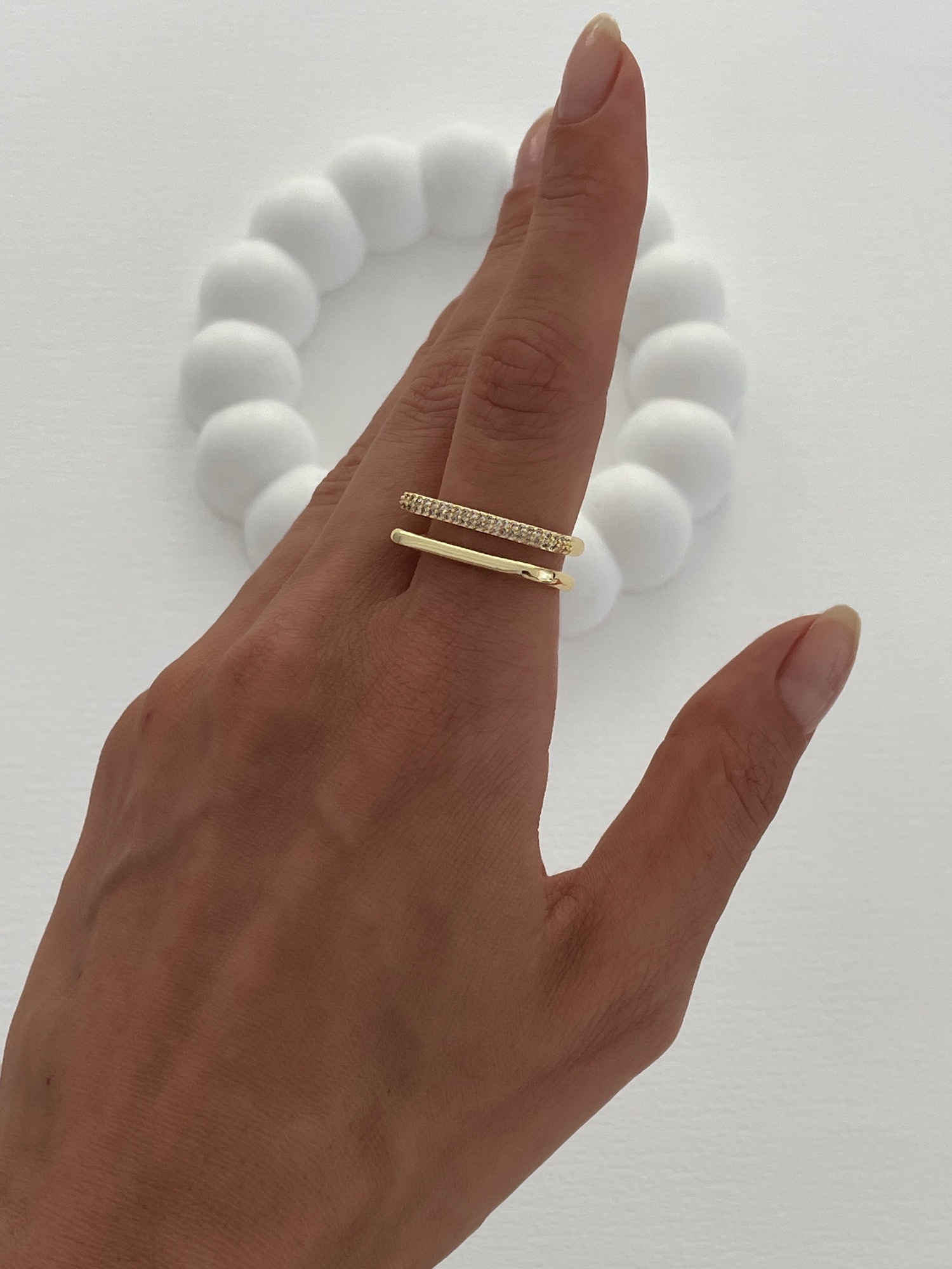 img_4059-3 Özel Seri Zirkon Taşlı İkili Gold Ayarlanabilir Yüzük