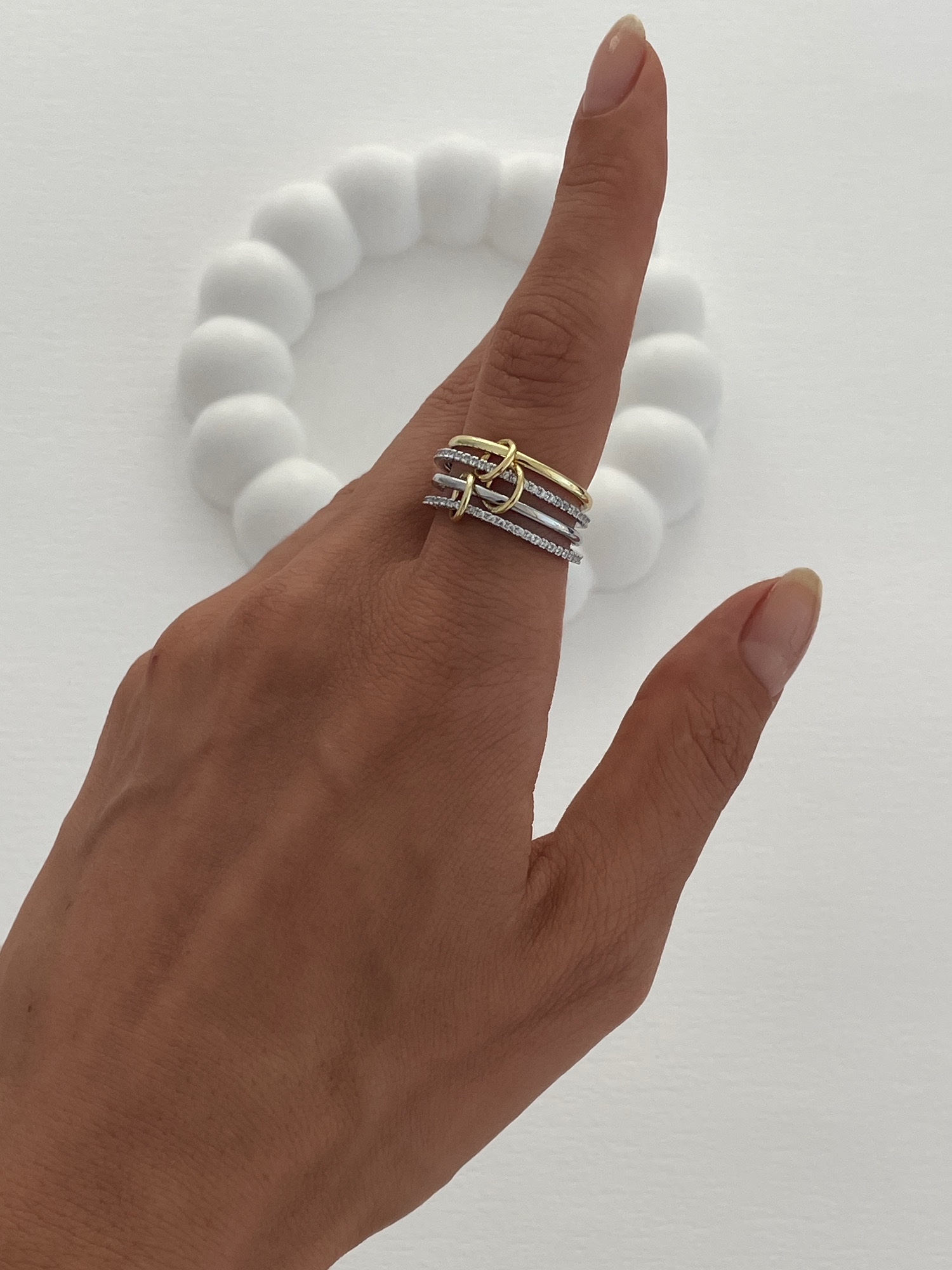 img_4454-3 Özel Seri Zirkon Taşlı Gold & Gümüş Dörtlü Halka Yüzük