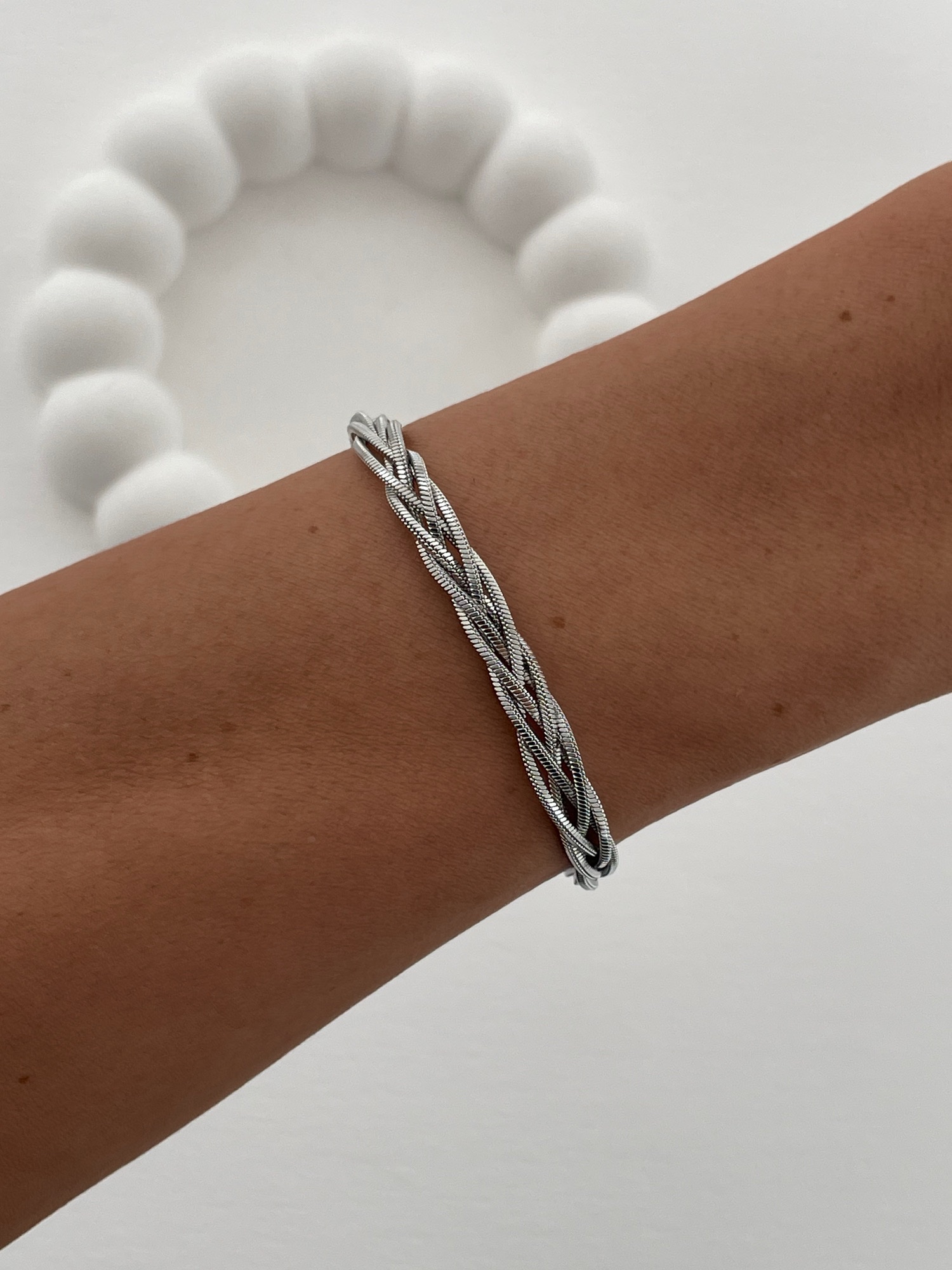 img_4606-3 Çelik Dörtlü Burgu Tasarım Gümüş Bileklik