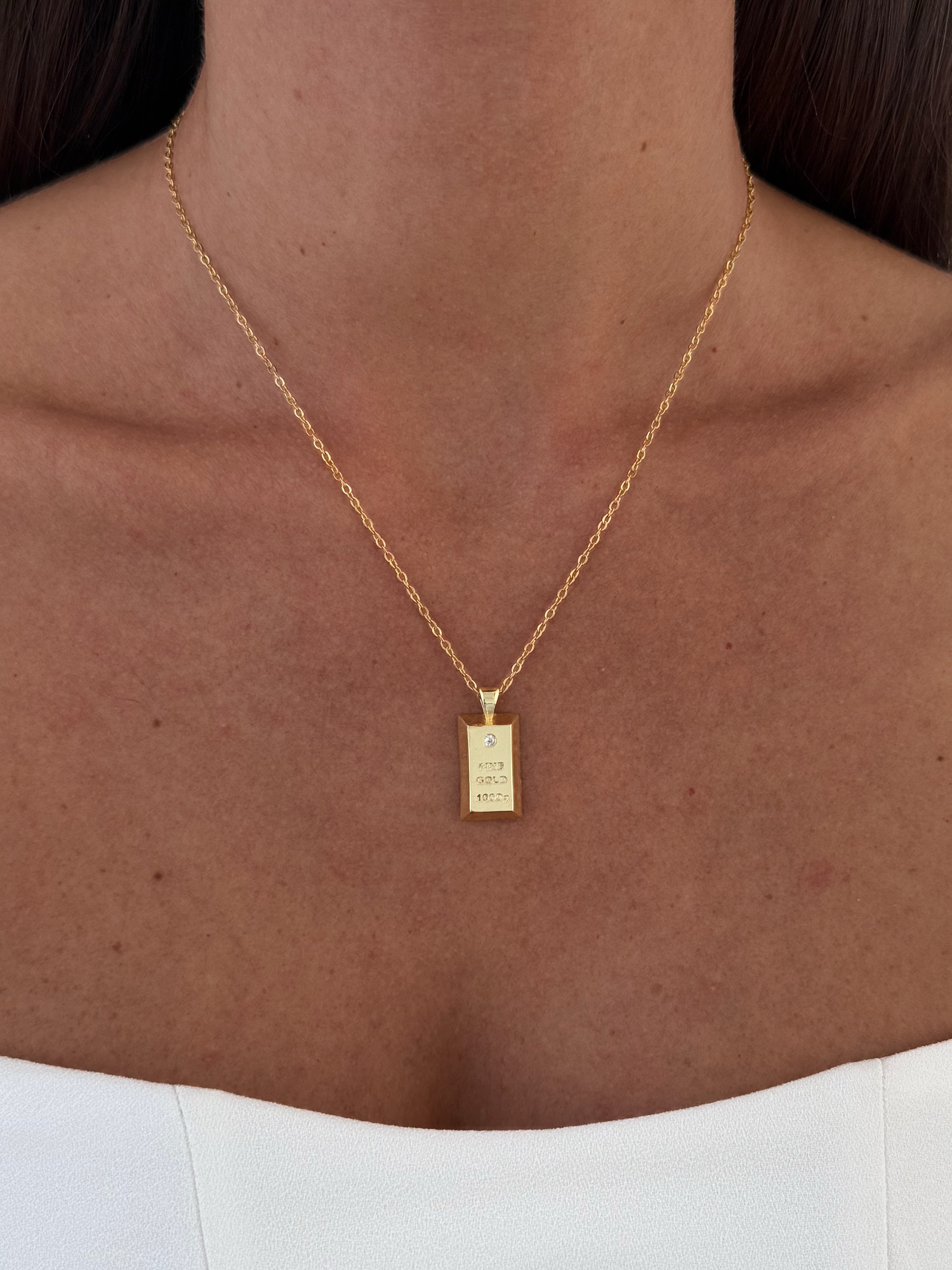 img_5172-4 Özel Seri Zirkon Taşlı Yazılı Külçe Altın Tasarım Gold Kolye