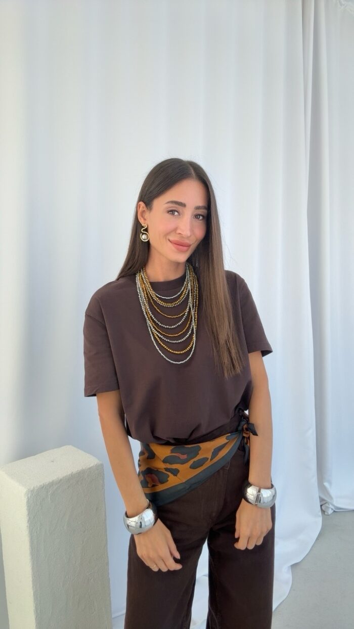 Özel Seri Dokuzlu Disko Boncuk Mix Renk Marka Kolye
