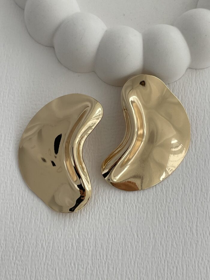 Özel Seri Soyut Tasarım Gold Küpe