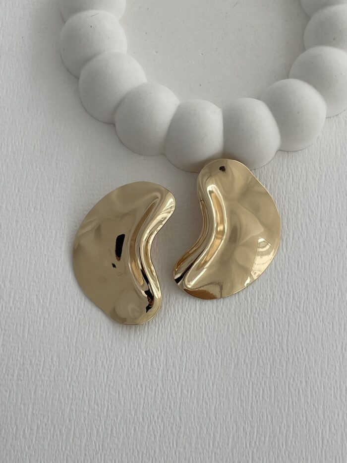 Özel Seri Soyut Tasarım Gold Küpe
