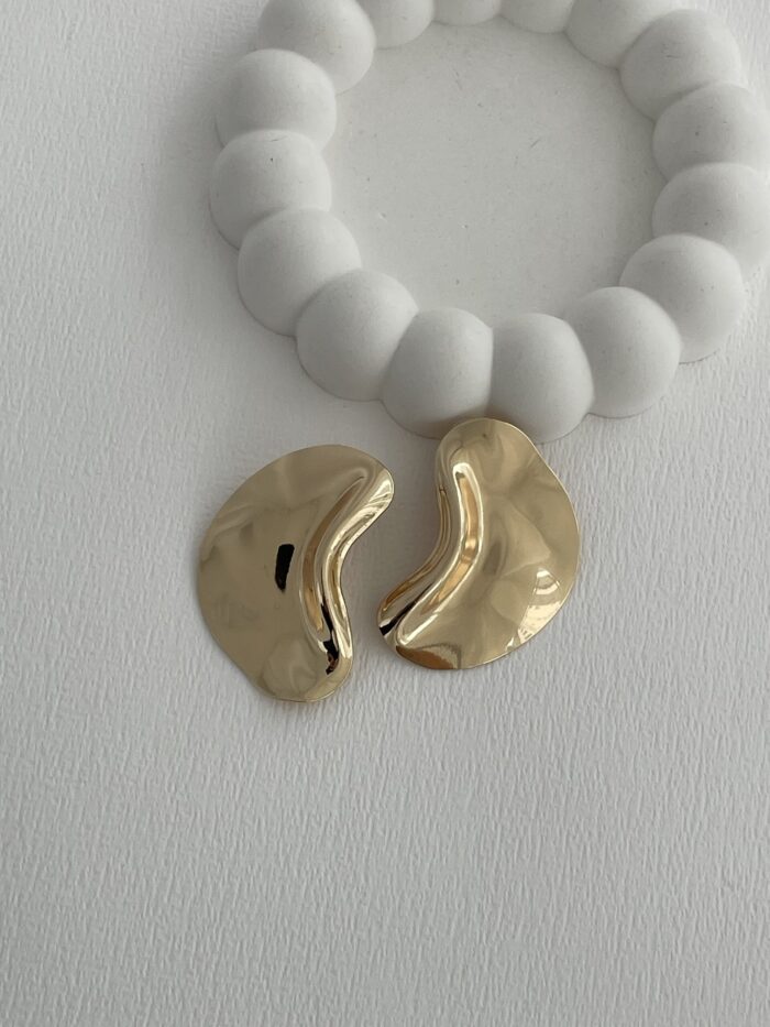 Özel Seri Soyut Tasarım Gold Küpe