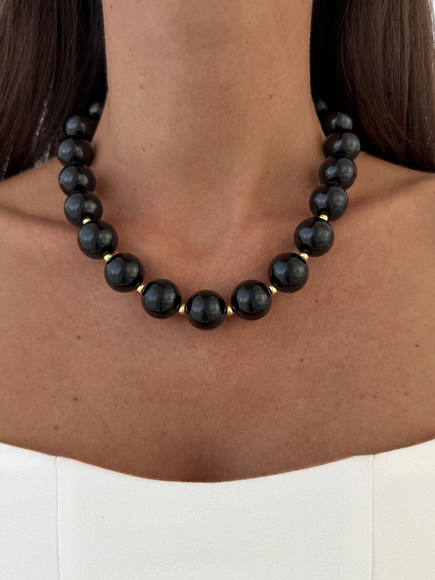 img_9805-4 Özel Seri Gold Detay Siyah Top Kolye