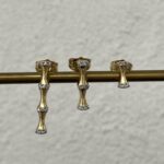 Özel Seri Zirkon Taşlı Kemik Tasarım Üçlü Gold Küpe Seti
