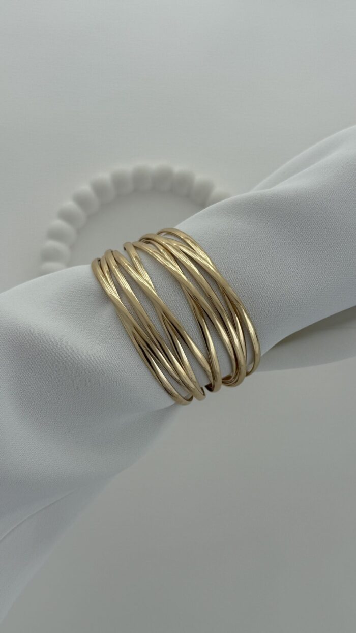 Özel Seri Çoklu Tel Tasarım Ayarlanabilir Gold Bileklik