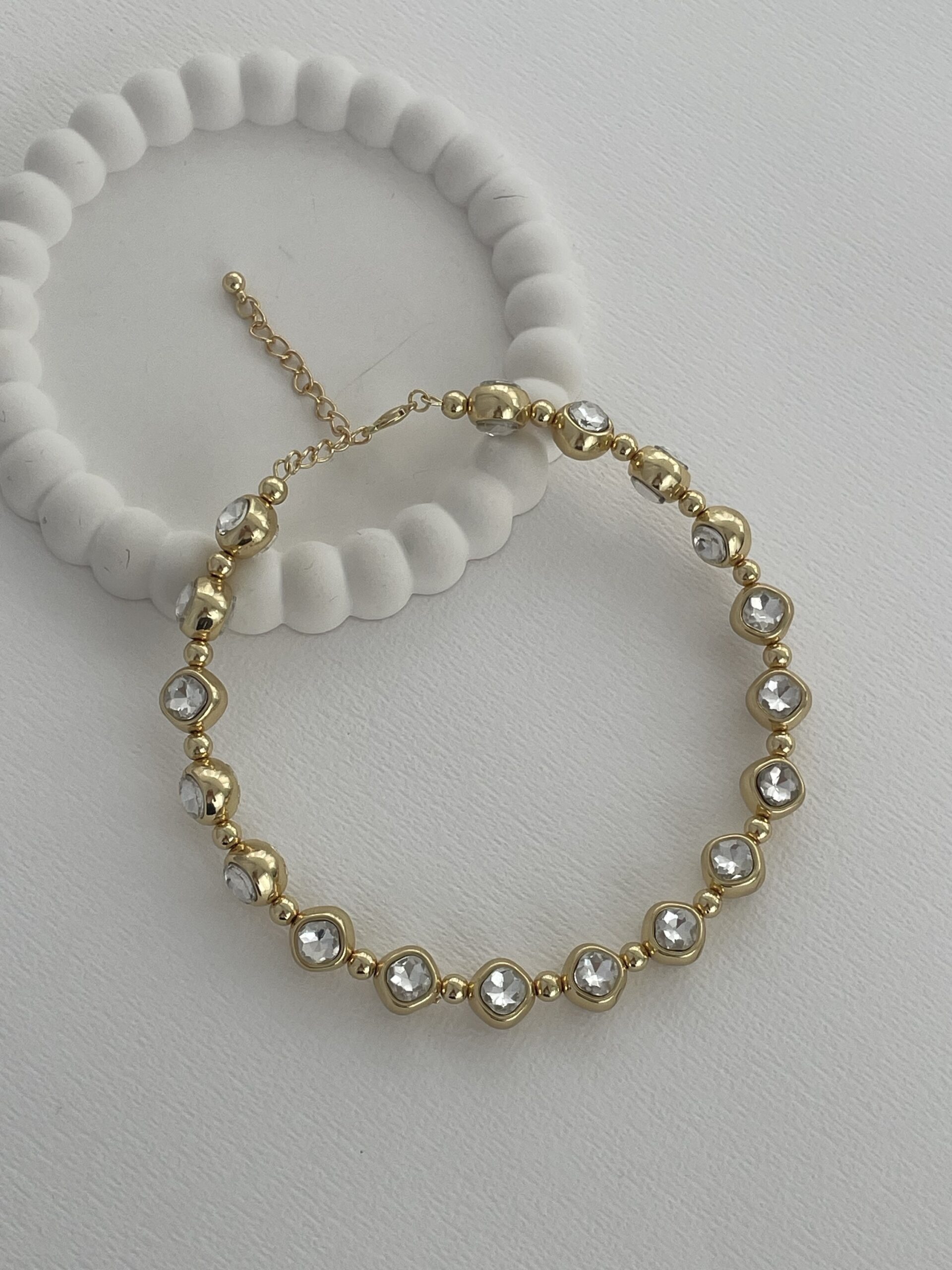 img_5757 Özel Seri Çift Tarafı Zirkon Taşlı Gold Yuvarlak Choker Kolye